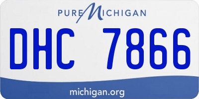 MI license plate DHC7866