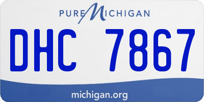 MI license plate DHC7867
