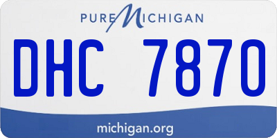 MI license plate DHC7870