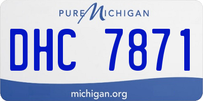 MI license plate DHC7871