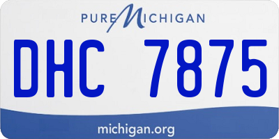 MI license plate DHC7875