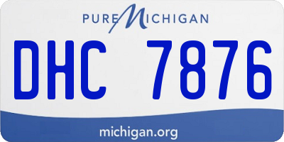 MI license plate DHC7876