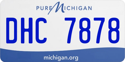 MI license plate DHC7878