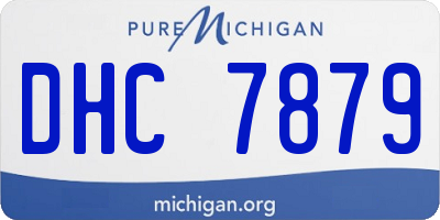 MI license plate DHC7879