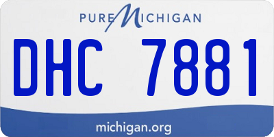 MI license plate DHC7881