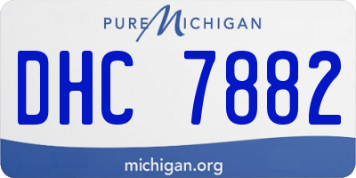 MI license plate DHC7882