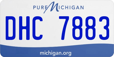 MI license plate DHC7883