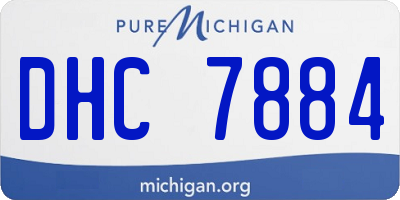 MI license plate DHC7884