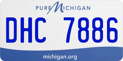 MI license plate DHC7886