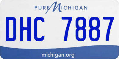 MI license plate DHC7887
