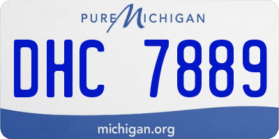 MI license plate DHC7889
