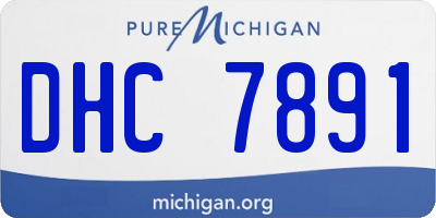 MI license plate DHC7891