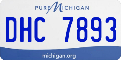MI license plate DHC7893