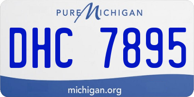 MI license plate DHC7895