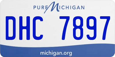 MI license plate DHC7897