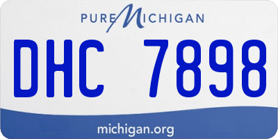 MI license plate DHC7898