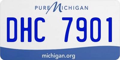 MI license plate DHC7901