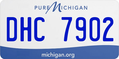 MI license plate DHC7902