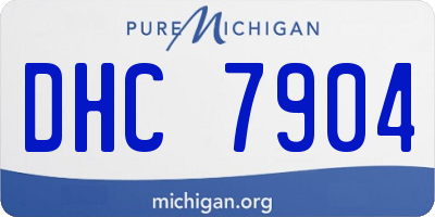 MI license plate DHC7904