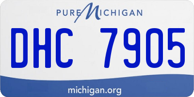 MI license plate DHC7905