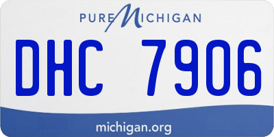 MI license plate DHC7906