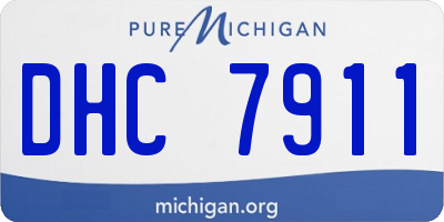 MI license plate DHC7911