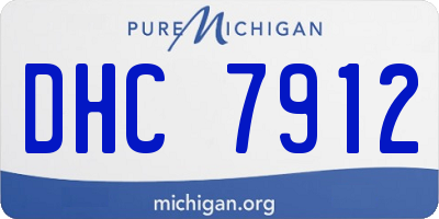 MI license plate DHC7912