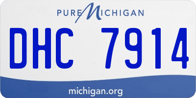 MI license plate DHC7914