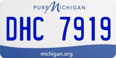 MI license plate DHC7919