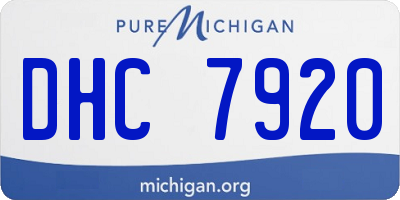 MI license plate DHC7920