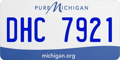 MI license plate DHC7921