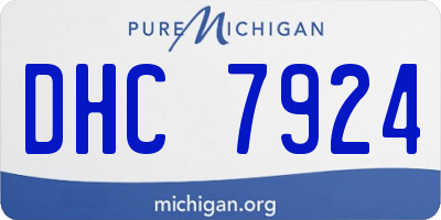 MI license plate DHC7924