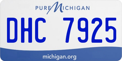 MI license plate DHC7925