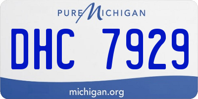 MI license plate DHC7929