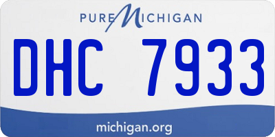 MI license plate DHC7933