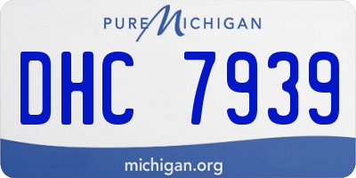 MI license plate DHC7939