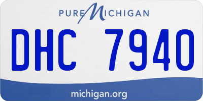 MI license plate DHC7940