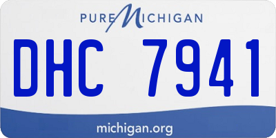 MI license plate DHC7941
