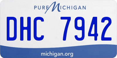 MI license plate DHC7942