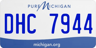 MI license plate DHC7944