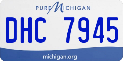 MI license plate DHC7945