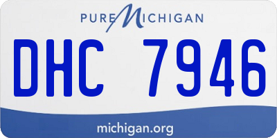 MI license plate DHC7946