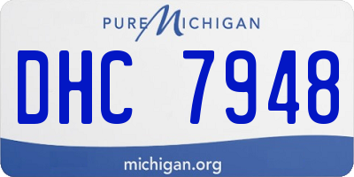 MI license plate DHC7948