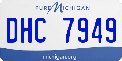 MI license plate DHC7949