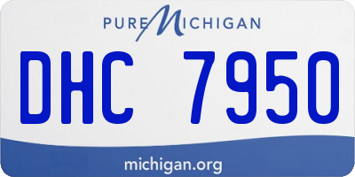 MI license plate DHC7950