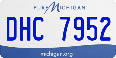 MI license plate DHC7952