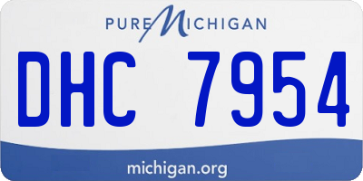 MI license plate DHC7954