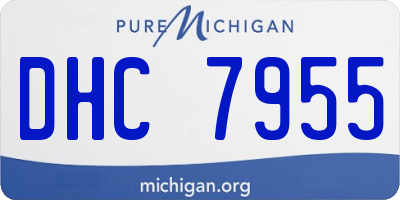 MI license plate DHC7955