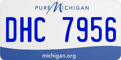 MI license plate DHC7956