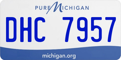 MI license plate DHC7957